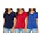 Women's Loose Fitting Short Sleeve V-Neck Tee (3-Pack)